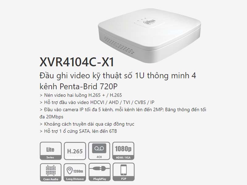 Đầu ghi camera dahua 4 kênh